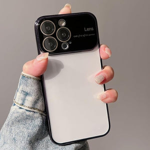 Case designed for iPhone with camera lens protector black