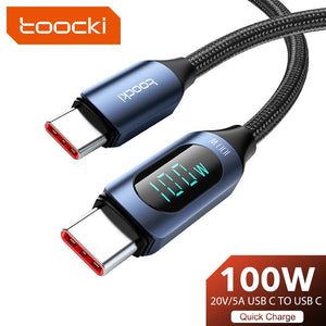 Toocki PD 100W C-C Fast Charging Data Cable w/ Display