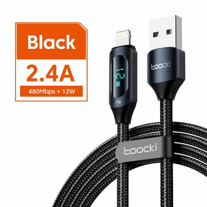 Toocki PD 12W USB to lightning 2.4A Charging Data Cable w/ Display