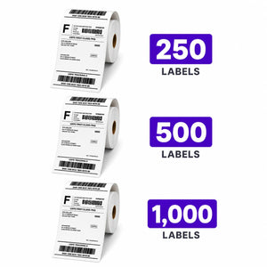 4" x 6" Direct Thermal Shipping Labels Roll, 250 Labels, Compatible with Rollo, Zebra, Munbyn & Most Thermal Printers, for USPS, UPS, FedEx, Amazon, eBay & Shopify Shipping