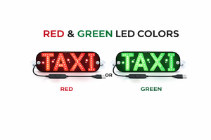 USB-Powered LED Taxi Window Sign with Suction Cups & On/Off Switch – Bright Vehicle Display Light
