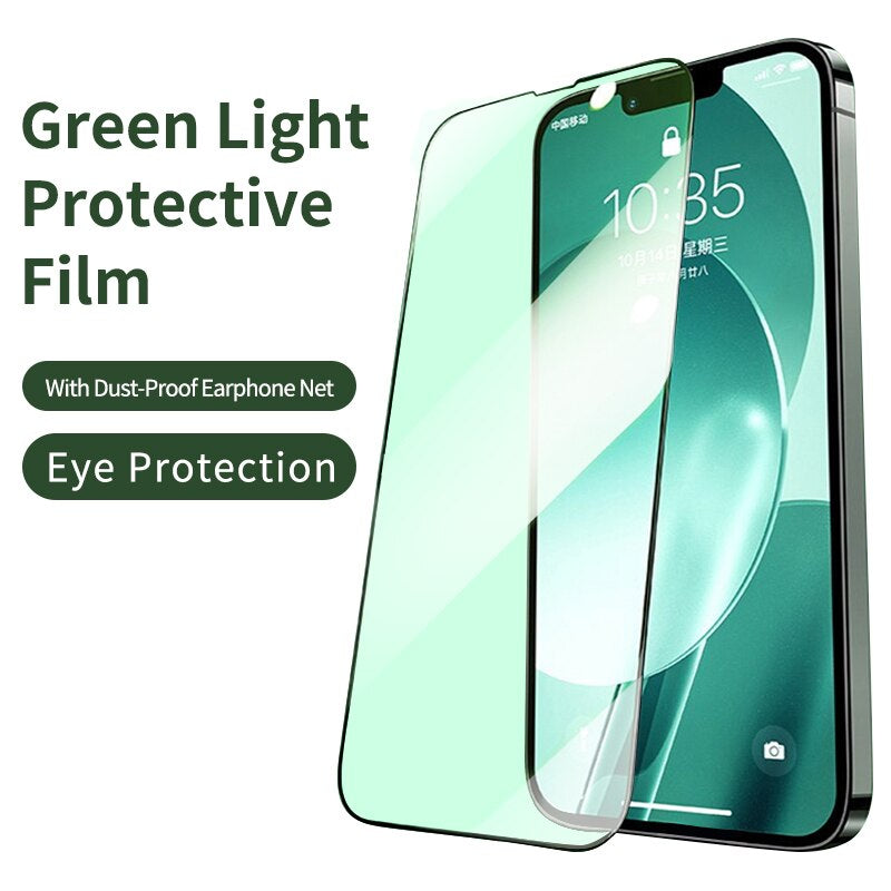 Película protectora de luz verde para iPhone