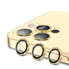 iPhone 15 Pro Max Glitter Diamond Camera Lens with HD Tempered Glass - Dorado