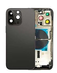 Marco de carcasa trasera para iPhone 14 Pro Max con componentes pequeños preinstalados (SIN LOGOTIPO)